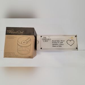 Pampered Chef Heart Bread Mold & Manual Food Processor